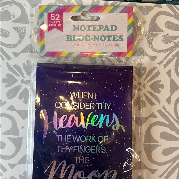 Inspirational Notepad with Colorful Biblical Quotes- NWT - Picture 4 of 15